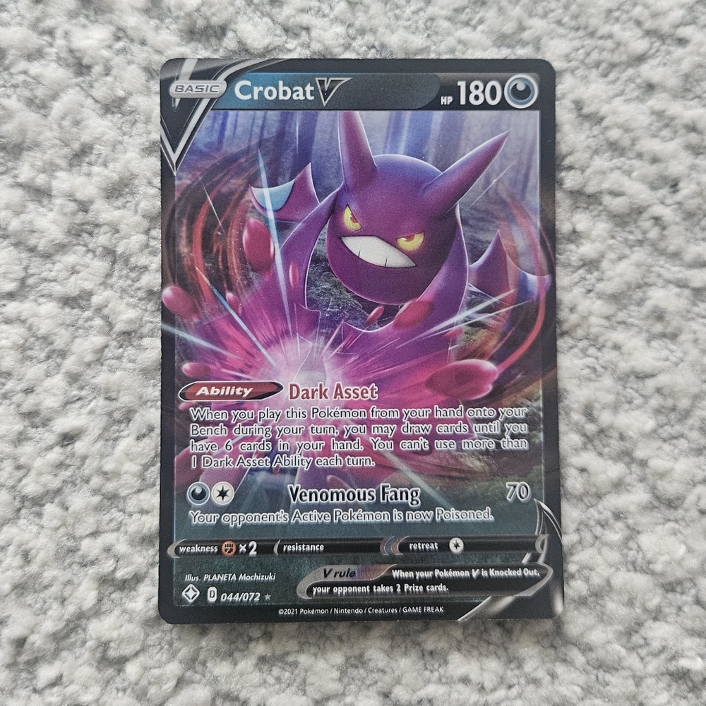 POKEMON TCG Card Crobat V Shining Fates Ultra Rare 044/72